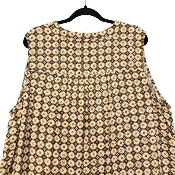 Torrid Womens Harper Linen Pullover Tank Plus Size 3X Mindy Motifs Split Neck - Picture 6 of 11